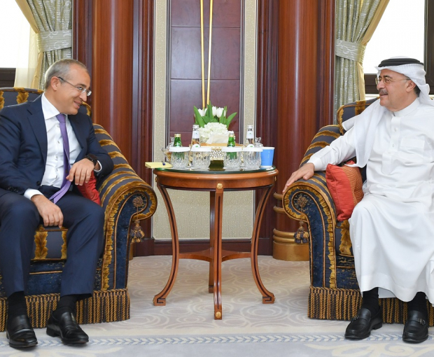 Mikayıl Cabbarov “Saudi Aramco”nun prezidenti ilə görüşüb - FOTO